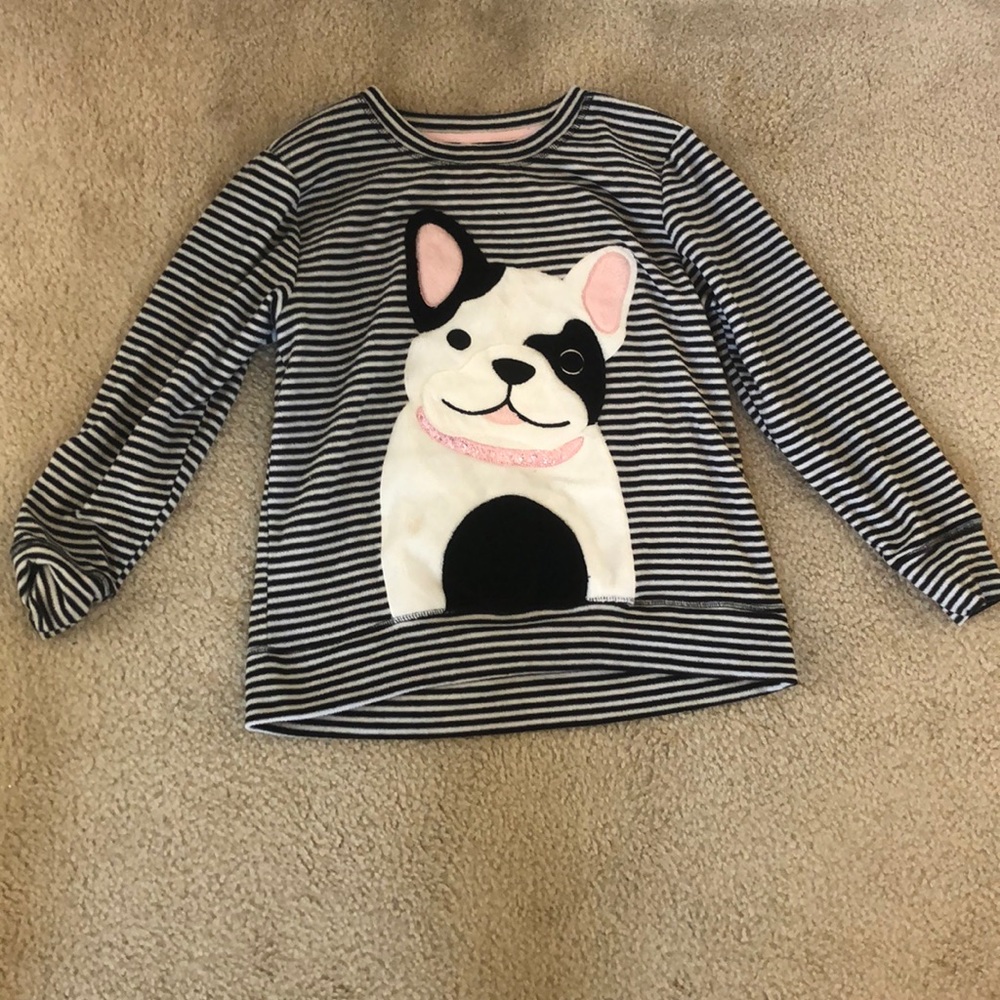 Black and white striped Frenchie Pajamas